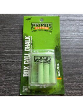 Primos Hunting Box Call Chalk Mod-628 Wax-Free Turkey Call Accessory USA Green
